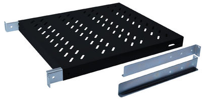 DIGITUS étagère 19", 1U, profondeur:350 mm, pour baies, noir