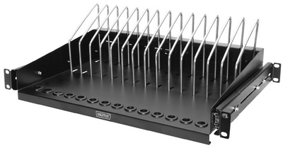 DIGITUS Tablette télescopique 19", noir (RAL 9005)