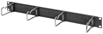 DIGITUS Panneau de rangement 19", 1U, 5 guide-cables, noir
