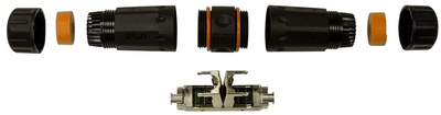 LogiLink Connecteur extérieur de câble, Cat.6A / Cat.7, noir