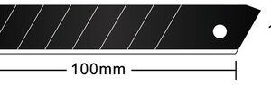 Hansa Lame de rechange, largeur: 18 mm, 60 degrés, noir