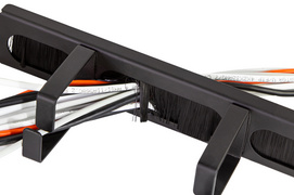 LogiLink Panneau guide-câble 19", 1 U, 4 étriers guide-câble
