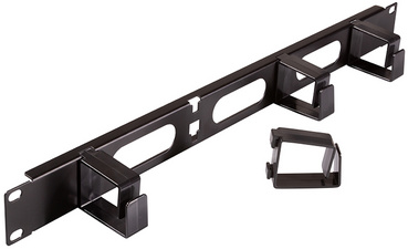 LogiLink Panneau passe-câbles 19", 1 U, avec 4 boucles