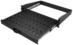 LogiLink Étagère 19" avec poignée, 2 U, coulissant, gris