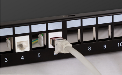 LogiLink 19" Modular Keystone Patch Panel EconLine, 24 Port