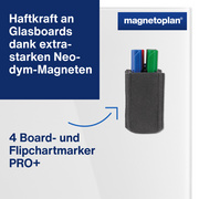 magnetoplan Pot à crayons magnetoTray, petit, rouge