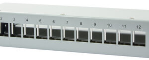 LogiLink Boîtier en acier pour 12 modules Keystone, gris