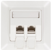 LogiLink Prise pour modules Keystone, 2 ports, blanc pur