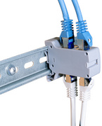 LogiLink Adaptateur pour rail DIN avec 2 coupleurs cat.6A