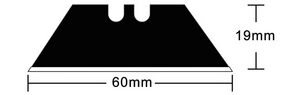 Hansa Lame de rechange, largeur: 19 mm, 60 degrés, noir