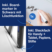 magnetoplan Organiseur de bureau Glasboard, blanc