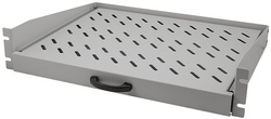 LogiLink Étagère 19" avec poignée, 2 U, coulissant, gris