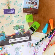 trodat Schmuddelpfoten-Stempel-Spiel "Olchis", Junge