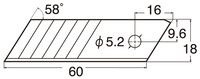NT Lame de rechange pour cutter BSL-11P, largeur : 18 mm