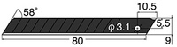 NT Cutter Lames de rechange BA13P, largeur de lame: 9 mm