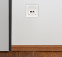 LogiLink Prise pour modules Keystone, 2 ports, blanc pur
