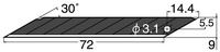 NT Cutter Lames de rechange BA13P, largeur de lame: 9 mm
