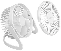 LogiLink Ventilateur de bureau USB, 30 dB, blanc