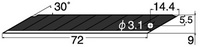 NT Cutter Lames de rechange BA13P, largeur de lame: 9 mm