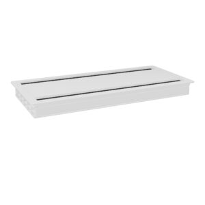 Trappe soft closing double access L. 316 x P. 148 ABS finition métal blanc