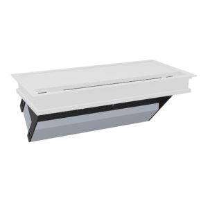 Trappe métal lisse blanc avec 2 PC + 1 USA + 1 USBC +2 RJ45 version FR