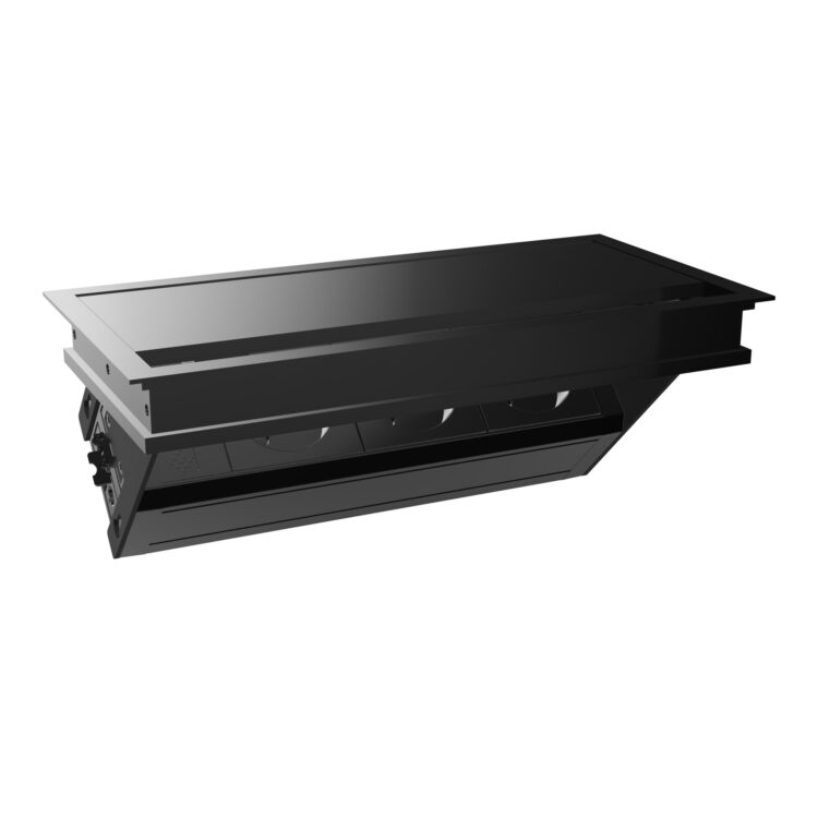 Trappe métal lisse noir avec 3 PC version EU