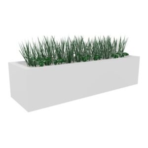 Jardinière mélangée H. 40 cm / H. 50 cm mélamine blanc neige