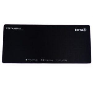 TERRA Mousepad XXL NEON Gaming black/purple lila Umkettelung; 900 x 400 x 3 mm