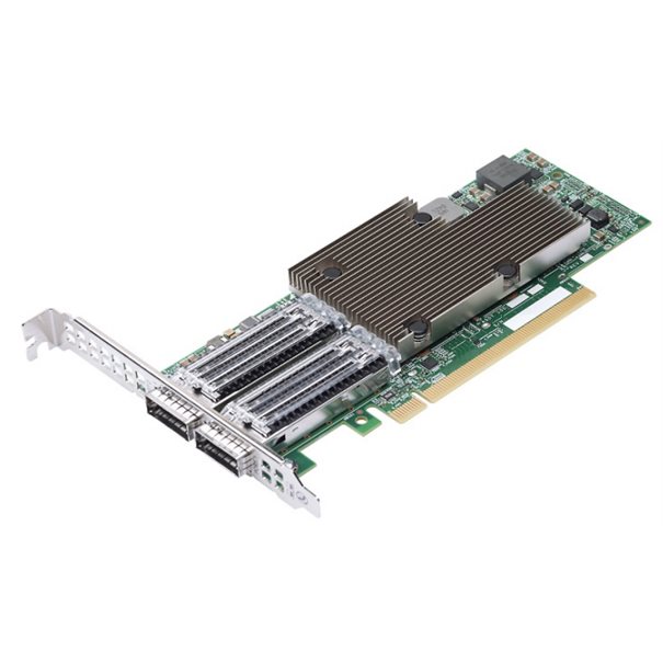 BC 100 GbE 2-port QSFP56 Server Adapter NetXtreme P2100G (2x QSFP56) bulk PCIe 4.0 x16 incl. full height and low profile bracket